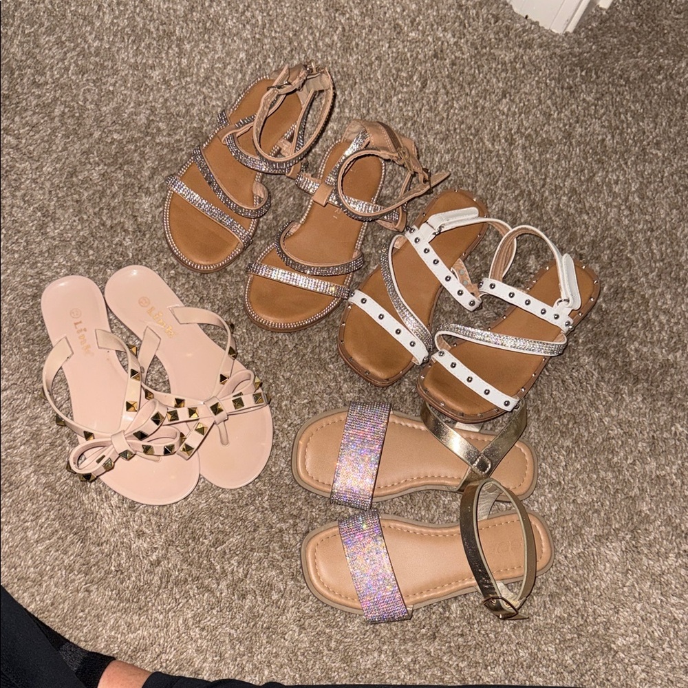 Little girls 11/12 sandals bundle